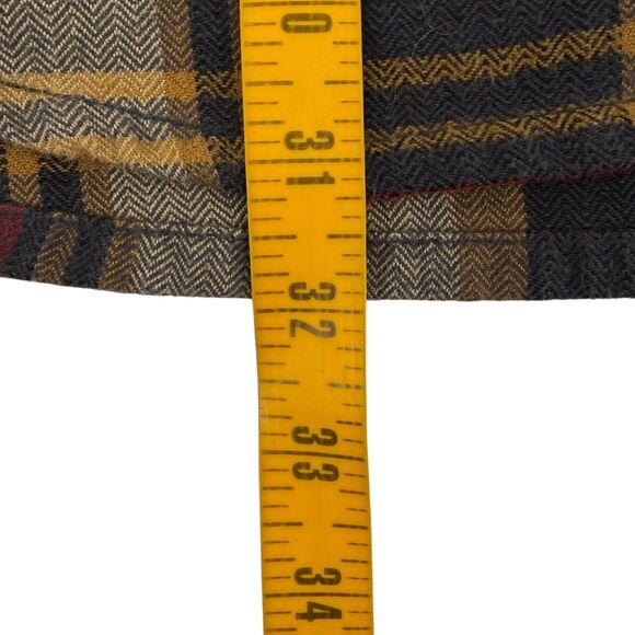 Prana Men's Lybek Long Sleeve Herringbone Plaid Flannel Shirt Bronzed Blue XL - Picture 14 of 14